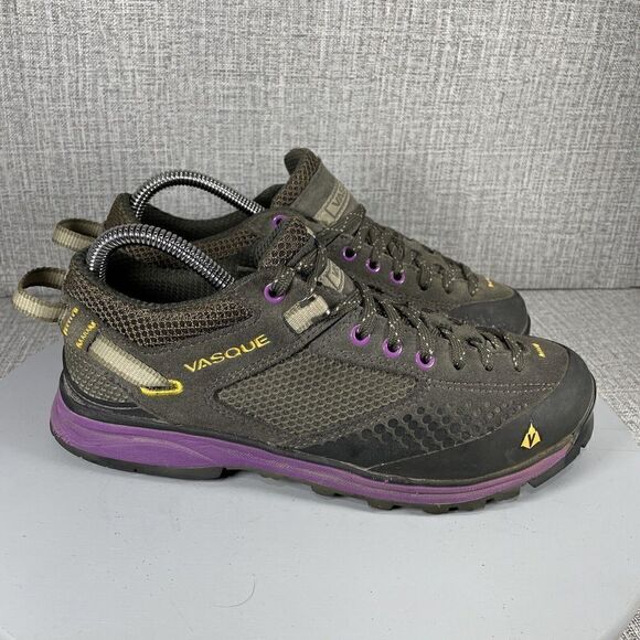 Vasque Shoes - Vasque Womens Hiking Shoes Size 7 M 7321 Vibram Brown Purple Lace up sneakers